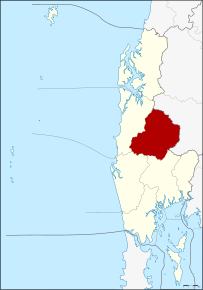 Amplasarea districtului în provincia Phang Nga