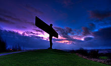 Angel of the North seen while entering Tyneside Angel of the North silhouette.jpg