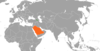 Location map for Armenia and Saudi Arabia.