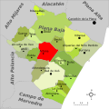 Розташування муніципалітету Артана у комарці Плана-Баха