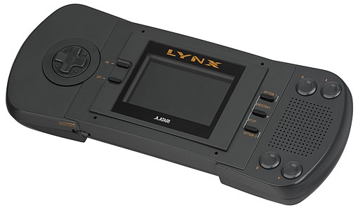 The Atari Lynx handheld game console.