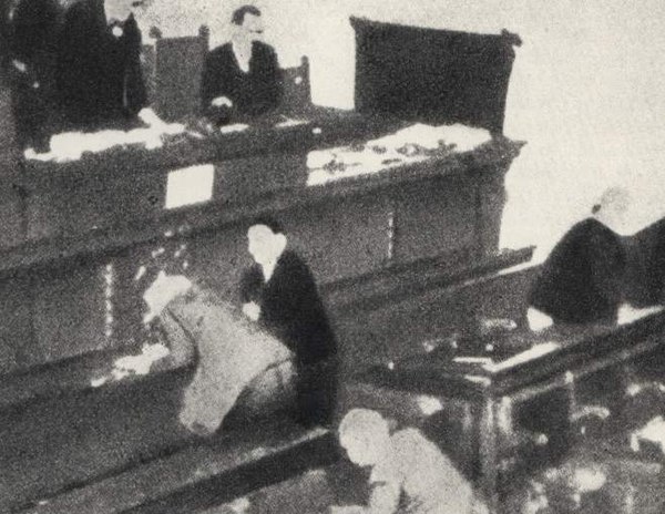 Photograph of the shootings of HSS representatives by Puniša Račić