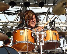 Audie Desbrow live with Great White on July 11, 2008 at the Moondance Jam