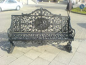 Old cast-iron bench, Bad Kissingen, Germany
