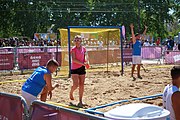 Deutsch: Beachhandball bei den Olympischen Jugendspielen 2018 in Buenos Aires; Tag 7, 13. Oktober 2018; Jungen, Halbfinale – Spanien-Kroatien 2:1 English: Beach handball at the 2018 Summer Youth Olympics in Buenos Aires at 13 October 2018 – Boys Semifinal – Spain-Croatia 2:1 Español: Handball de playa en los Juegos Olimpicos de la Juventud Buenos Aires 2018 en 13 de octubre de 2018 – Semifinales de chicos - España-Croacia 2:1