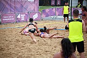 Deutsch: Beachhandball bei den Olympischen Jugendspielen 2018; Tag 6, 11. Oktober 2018; Mädchen, Platzierungsrunde - Amerikanisch Samoa-Hongkong 0:2 English: Beach handball at the 2018 Summer Youth Olympics at 11 October 2018 – Girls Consolation Round – American Samoa-Hong Kong 0:2