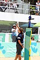 Deutsch: Beachvolleyball bei den Olympischen Jugendspielen 2018; Tag 11, 17. Oktober 2018; Mädchen, Finale – Italien (Claudia Scampoli & Nicol Bertozzi)- Russland (Maria Woronina & Maria Botscharow) 0:2 (19–21/19–21) English: Beach volleyball at the 2018 Summer Youth Olympics at 17 October 2018 – Girls Final – Italy (Claudia Scampoli & Nicol Bertozzi) - Russia (Maria Voronina & Maria Bocharova) 0:2 (19–21/19–21)