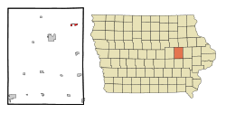 Location of Urbana, Iowa