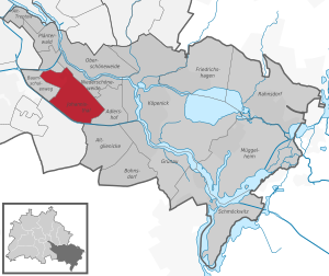 Johannisthal auf der Karte von Treptow-Köpenick