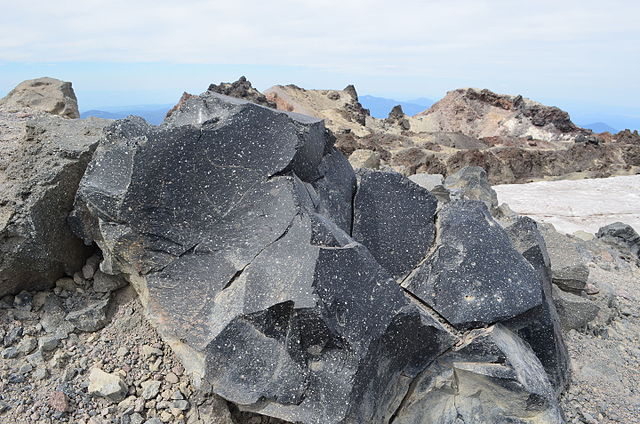 Dacitic volcanic rock on Lassen Peak's summit