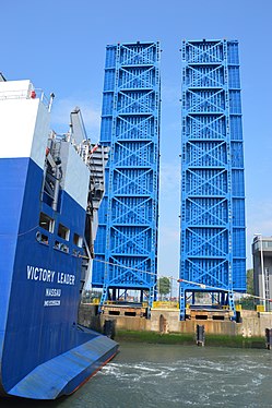 Bascule bridge in Zeebrugge (Belgium)