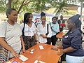 Botho students listening in.