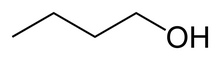 1-Butanol: skeletal structure