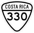 Road shield of Costa Rica National Tertiary Route 330