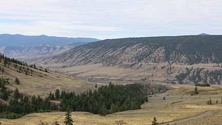 Canoe Creek flows down toward the Fraser River valley CanoeCreekBC.JPG