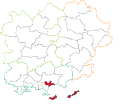 Cantone di Hyères-Est – Mappa
