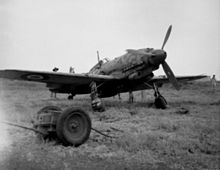 An Italian Macchi C.205 Veltro aircraft found on Catania airfield, Sicily (Italy) Captured Macchi MC.205 at Catania 1943.jpg