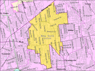 <span class="mw-page-title-main">Centereach, New York</span> Hamlet and census-designated place in New York, United States