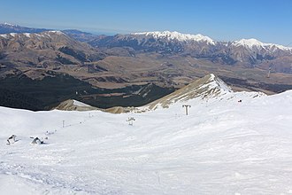 Looking down on the Mount Cheeseman ski field Cheeseman 30.jpg