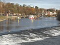 The weir next to the Old Dee Bridge