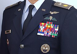 This member has been awarded two ASOEAs; one for service in Civil Air Patrol, and one during their Air Force service. CAP guidance dictates these awards cannot be combined given the nature of CAP's receipt of the award in 2016. Civil Air Patrol Senior Awards and Decs.jpg