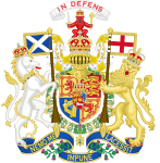 1816년 ~ 1837년 조지 3세, 조지 4세, 윌리엄 4세 시대의 그레이트브리튼 아일랜드 연합왕국의 왕실 문장 (스코틀랜드 전용 문장)