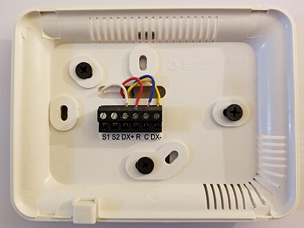 Existing thermostat wires for communicating systems. This system is not compatible with Nest.