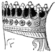 Fig. 644.—Coronet of Thomas FitzAlan, Earl of Arundel. (From his monument in Arundel Church, 1415.)