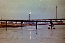 Coryton refinery flare stacks and Occidental jetty - Mar 1981 Coryton refinery flare stacks and Occidental jetty - Mar 1981.jpg