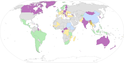 Countries which have had female Heads of State and Government.svg
