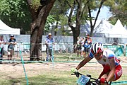 Deutsch: Radsport bei den Olympischen Jugendspielen 2018 Tag 10, 16. Oktober 2018 - Combined Criterium – XCC Qualifikation weiblich English: Cycling at the 2018 Summer Youth Olympics – Women's Combined Criterium – XCC Qualification on 16 October 2018.