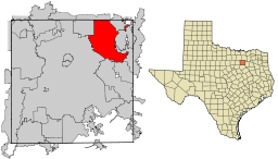 Dallas County Texas Incorporated Areas Garland highighted.svg