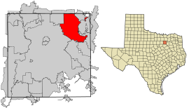 Dallas County Texas Incorporated Areas Garland highighted.svg