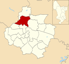 Location of Darley ward Darley ward in Derby 1979.svg