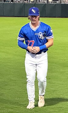 Jonny DeLuca of the Los Angeles Dodgers at Dodger Stadium on June