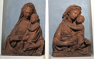 Donatello ou collaborateur, deux madones des tabernacles de Lucca, vers 1400-1425 01.JPG