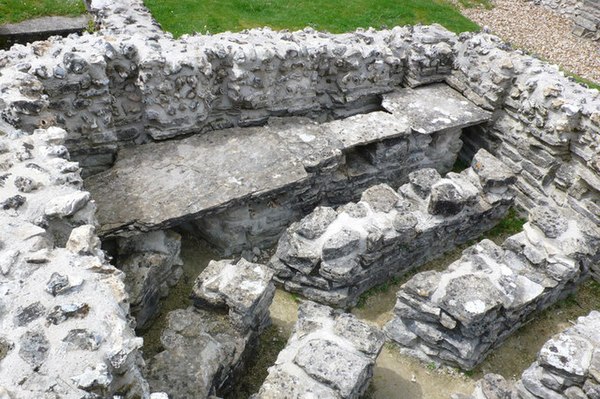 Part of the Roman town house near County Hall, showing the underfloor heating system