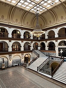 The interior of Drexel University's Main Building as seen in 2023 Drexel Main Building int.jpg