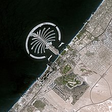 Image satellite de Palm Jumeirah.