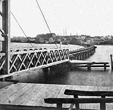 East Bridgeport Bridge over Pequannock River, c. 1850