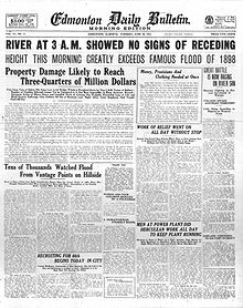 Titelblatt des Edmonton Daily Bulletin vom 29. Juni 1915
