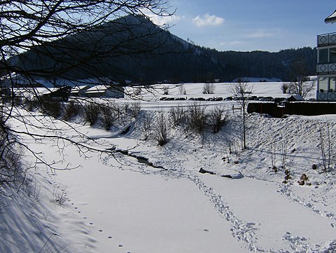 Winter at 900 m above sea level, Switzerland