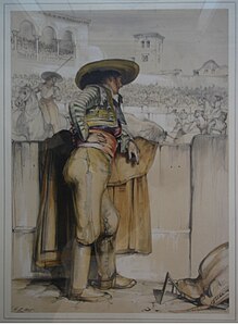 The picador in the Maestranza, Seville label QS:Len,"The picador in the Maestranza, Seville" 1836