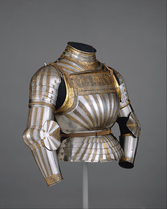 Metal armour for torso and arms