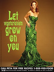 Berkley in an advertisement for PETA