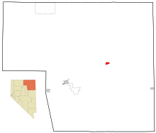 Wells'in Elko County'deki konumu