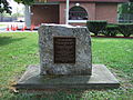 Civil War monument dedicated to soldiers who were trained and imprisoned at Camp Rathburn, dedicated May 3, 1992.
