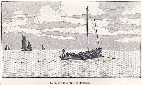La Pêche à la Sardine en Bretagne (Illustration de 1917)