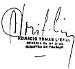 Horacio Tomás Liendo, podpis