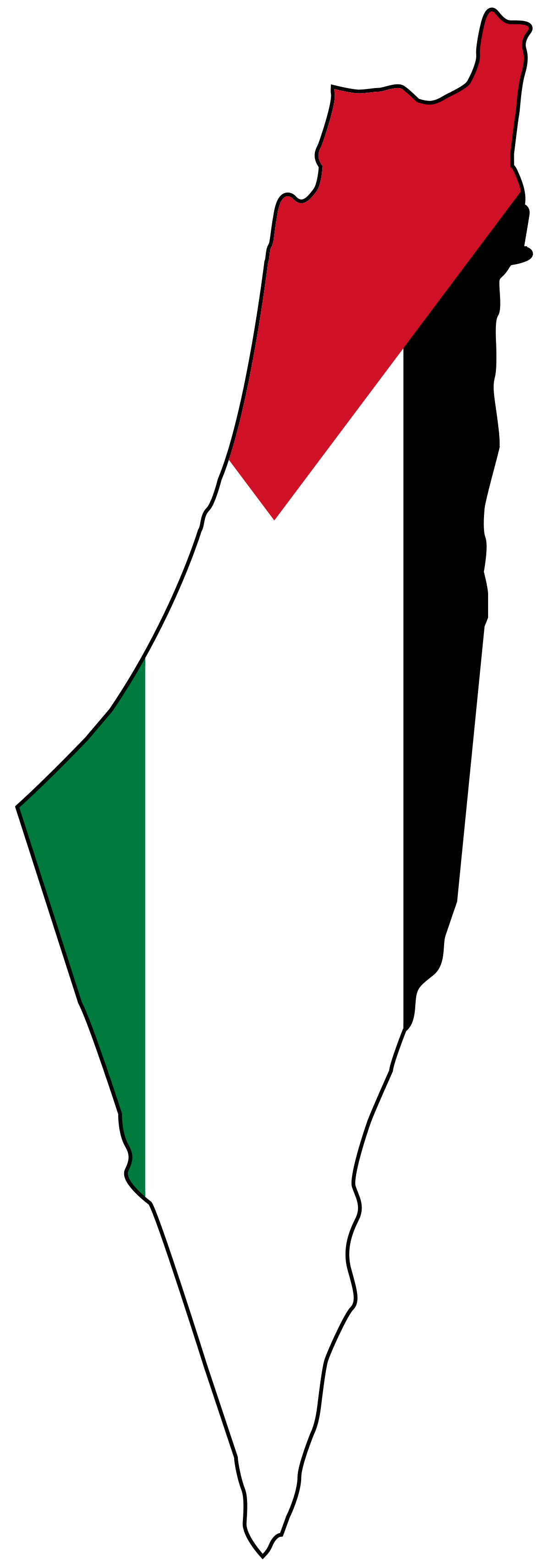 File Flag Map Of Mandatory Palestine With A Palestinian Flag Svg Wikimedia Commons